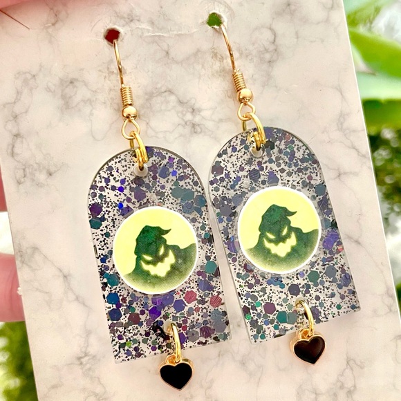 Oogie Boogie Acrylic Earrings - Picture 2 of 5